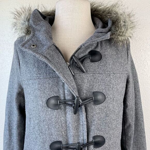 Old Navy Hooded Wool Blend Jacket Size S EUC - Picture 2 of 8